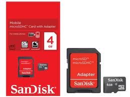 Cartão Micro SD 4GB SanDisk